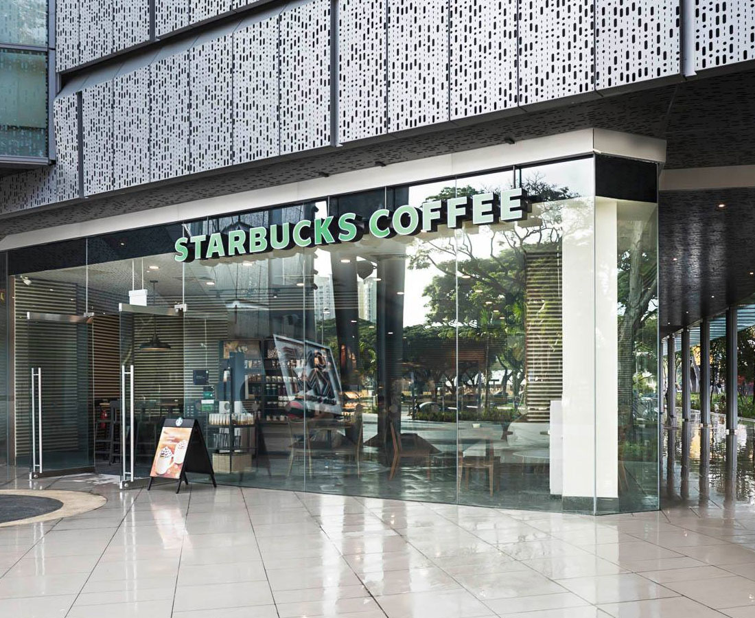 3 mins drive from Olloi Condo to Starbucks @KINEX Singapore
