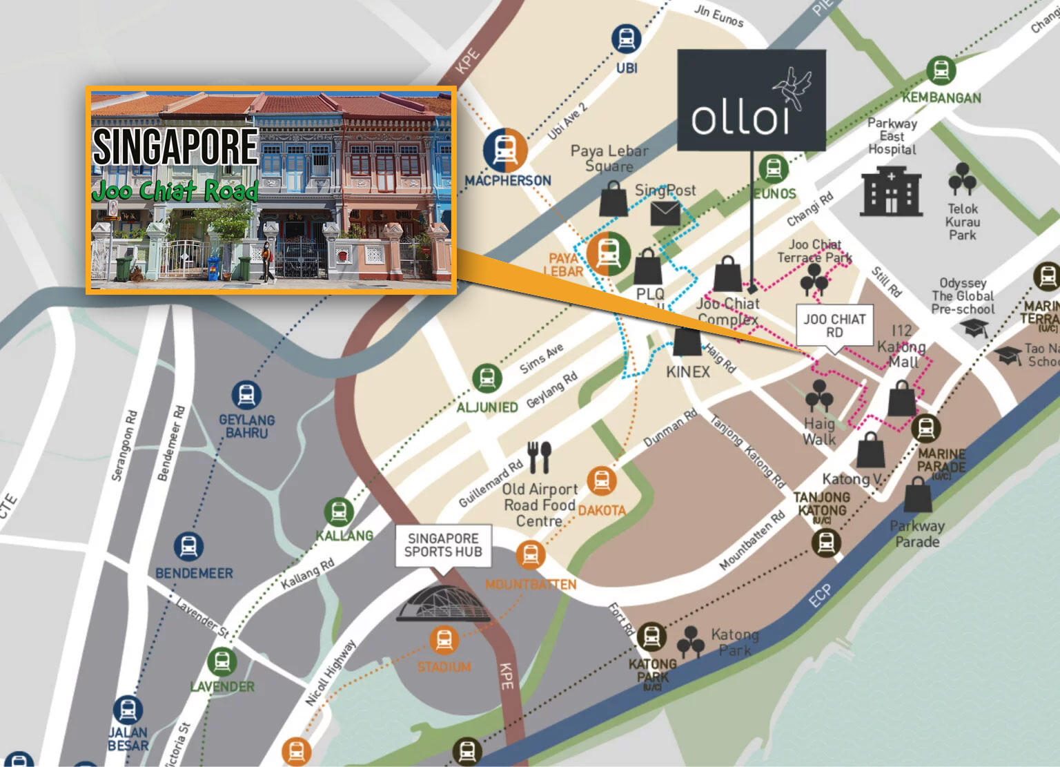 Olloi nearby Joo Chiat Rd's Location Map